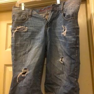 Men jean shorts